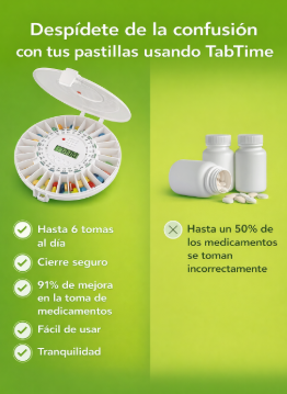 Pastillero Inteligente 28 Días con Alarma y Luz